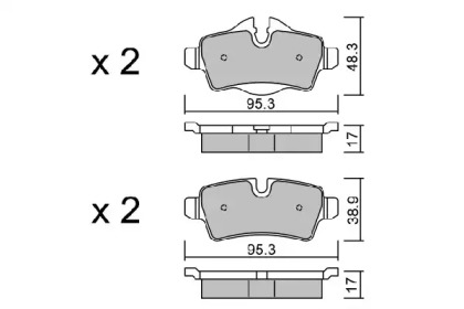 Комплект тормозных колодок AISIN BPBM-2009